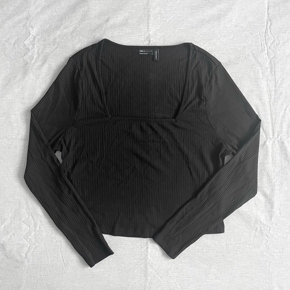 ASOS Fuller Bust Square Neck Long Sleeve RibKnit Crop Top - 14 - Picture 1 of 8